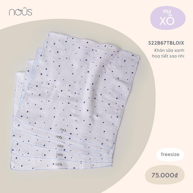 Phụ kiện NOUS - Set 5 khăn sữa cho bé - Chất liệu Nu Xô 100% cotton thiên nhiên