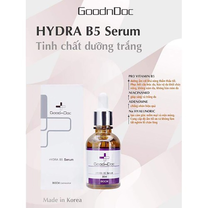 Serum sáng da cấp ẩm Goodndoc Hydra B5 Serum 30ml