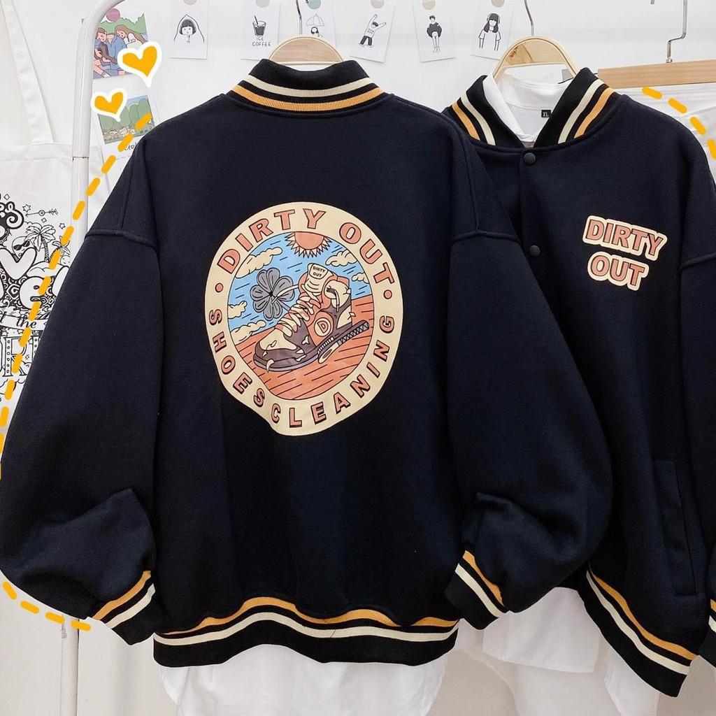 Áo khoát bomber nỉ Drity
