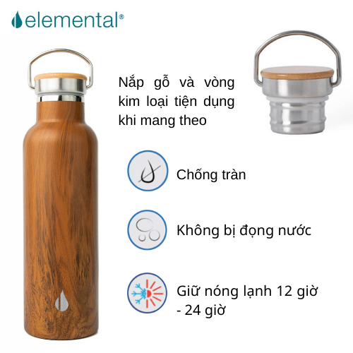 BÌNH GIỮ NHIỆT ELEMENTAL CLASSIC MÀU HOA VĂN (750ML)