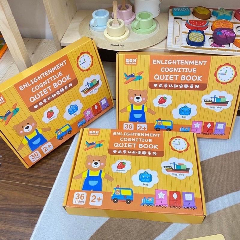 Học Liệu Bóc Dán Montessori Thông Minh Cho Bé, Học Liệu Busy Book 17 Chủ Đề Đa Dạng Dùng Nhiều Lần - Orgavil