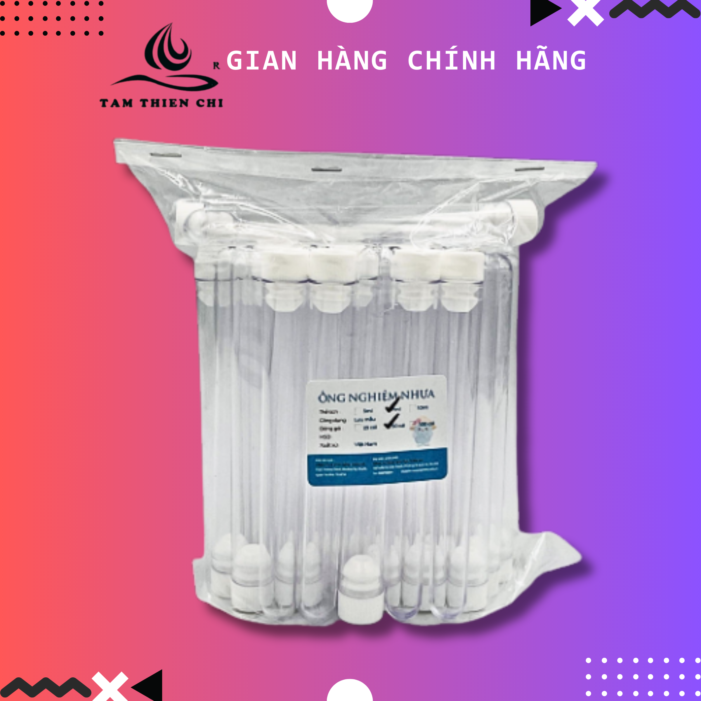 Ống nghiệm PS 7ml có nắp không nhãn túi 50 ống HTM