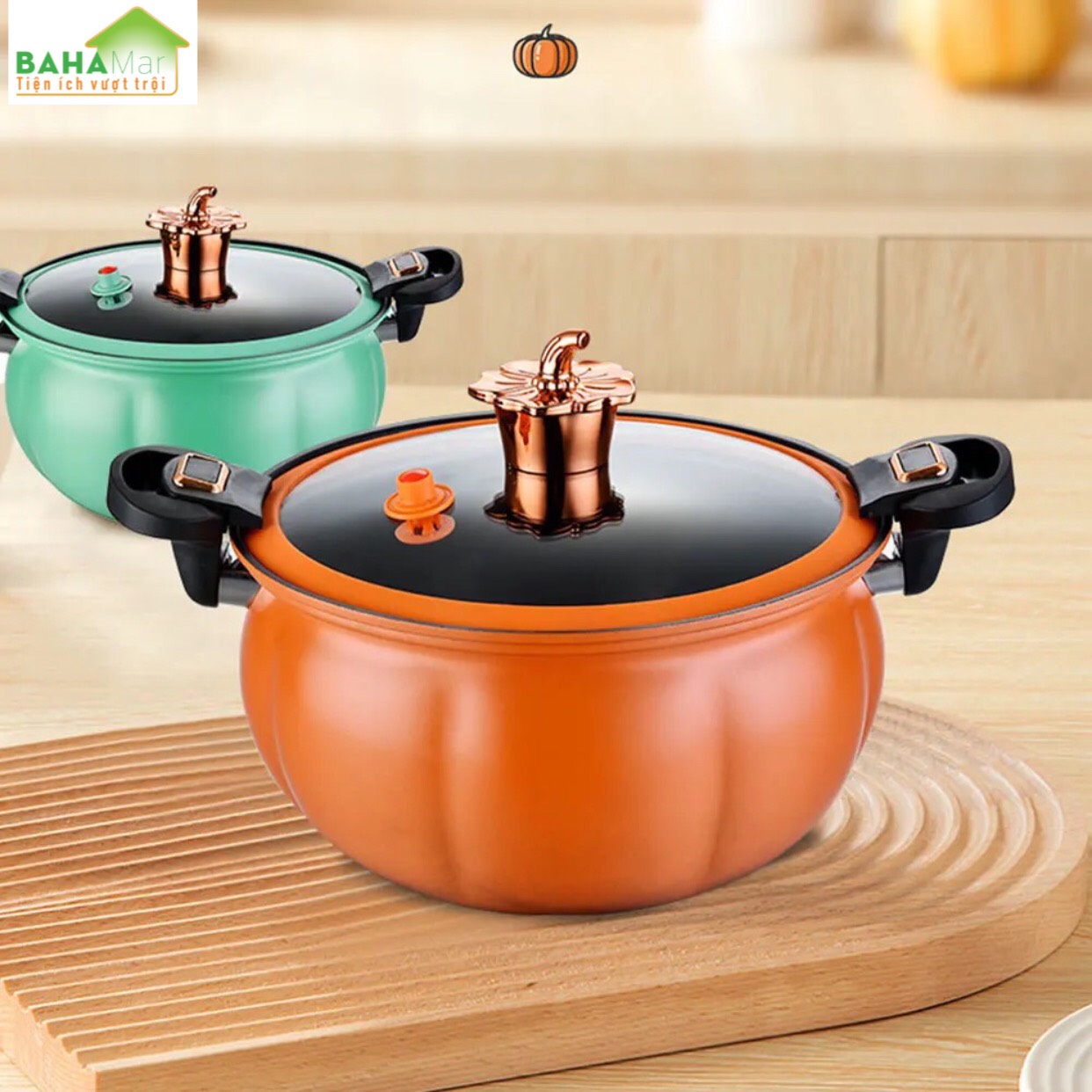 NỒI ÁP SUẤT CHỐNG DÍNH ĐA NĂNG BÍ NGÔ DUNG TÍCH 8L CÓ VỈ HẤP TIỆN DỤNG "BAHAMAR" giữ nguyên chất dinh dưỡng và làm cho chế độ ăn uống của bạn lành mạnh hơn
