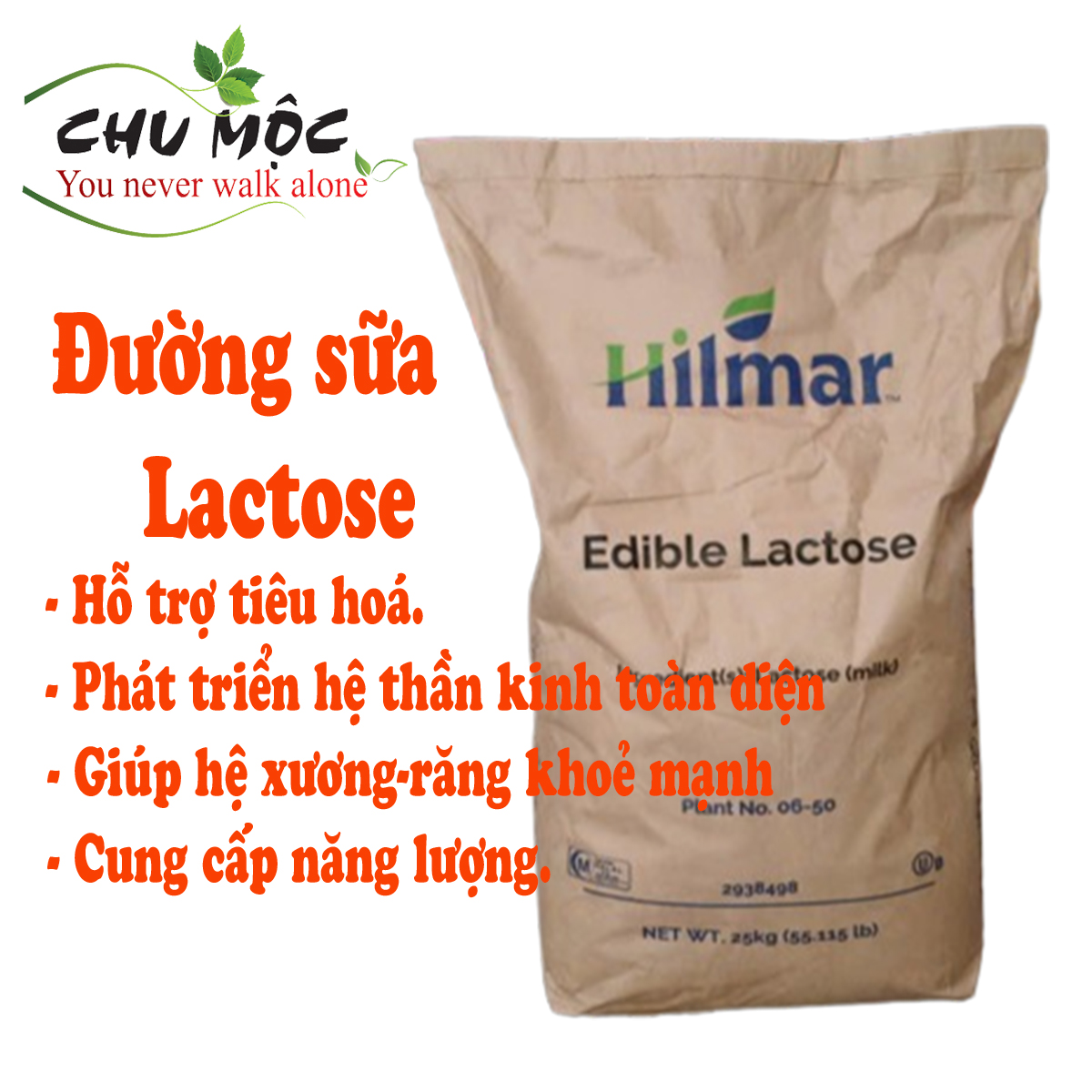 Đường sữa Lactose Hilmar 100mesh 1kg (chiết lẻ từ pack 25kg)