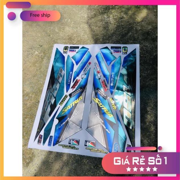 Tem rời Satria Fi 150 chất liệu Crom sản phẩm y hình 100% bảo hành màu sắc vĩnh viễn