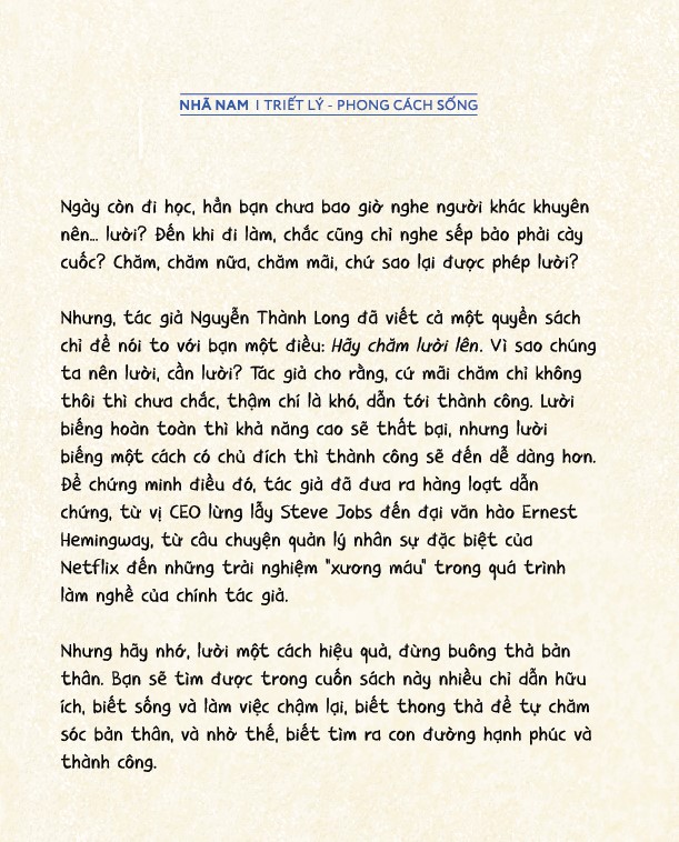 Sách - Hãy chăm lười lên (Nguyễn Thành Long) (Nhã Nam Official)