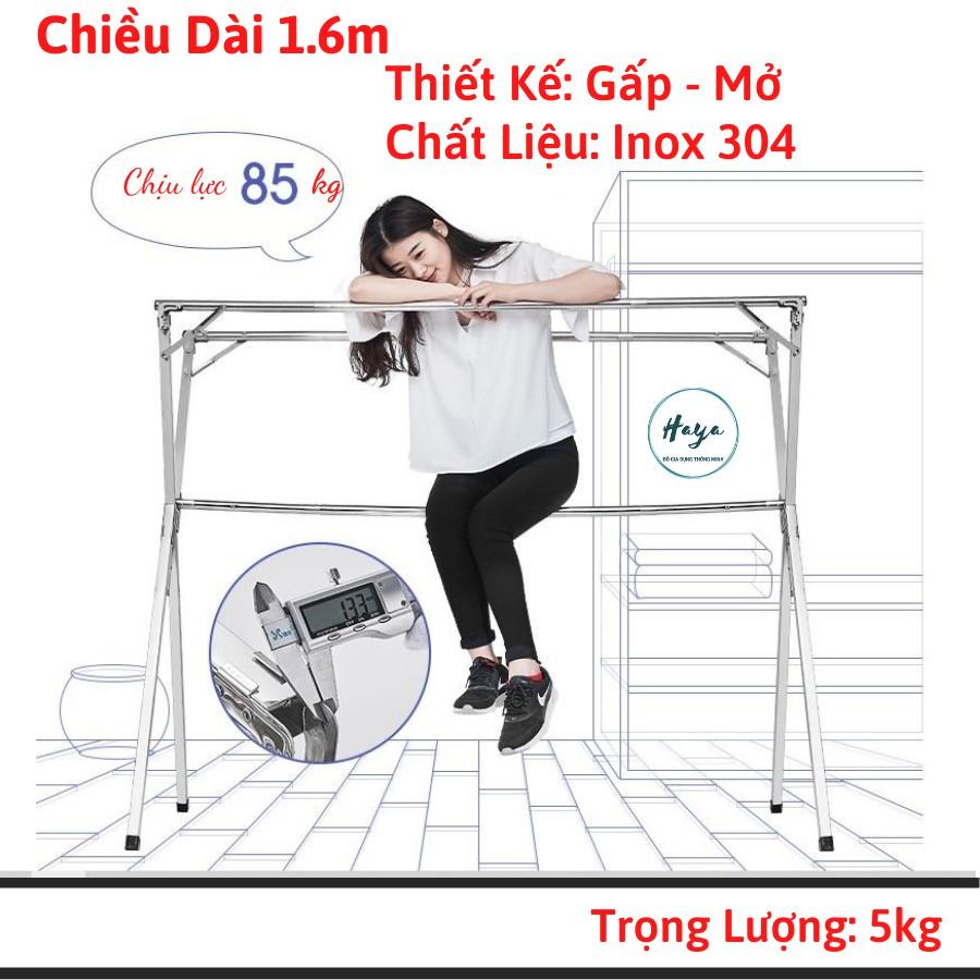 Giàn Phơi Quần Áo Thông Minh Gấp Gọn Inox 304, Giàn Phơi Đồ Trong Nhà, Ngoài Trời, Ban Công, GP-016