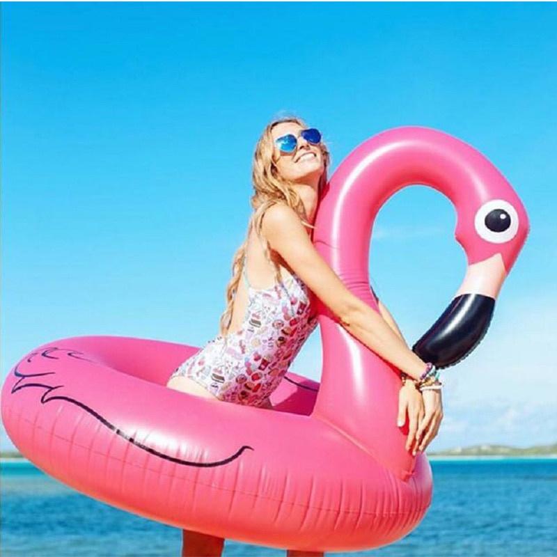 Vòng bơi hồng hạc 90cm / 120cm dày chất lượng cao cho trẻ em Phao cứu sinh bơm hơi nước dành cho người lớn