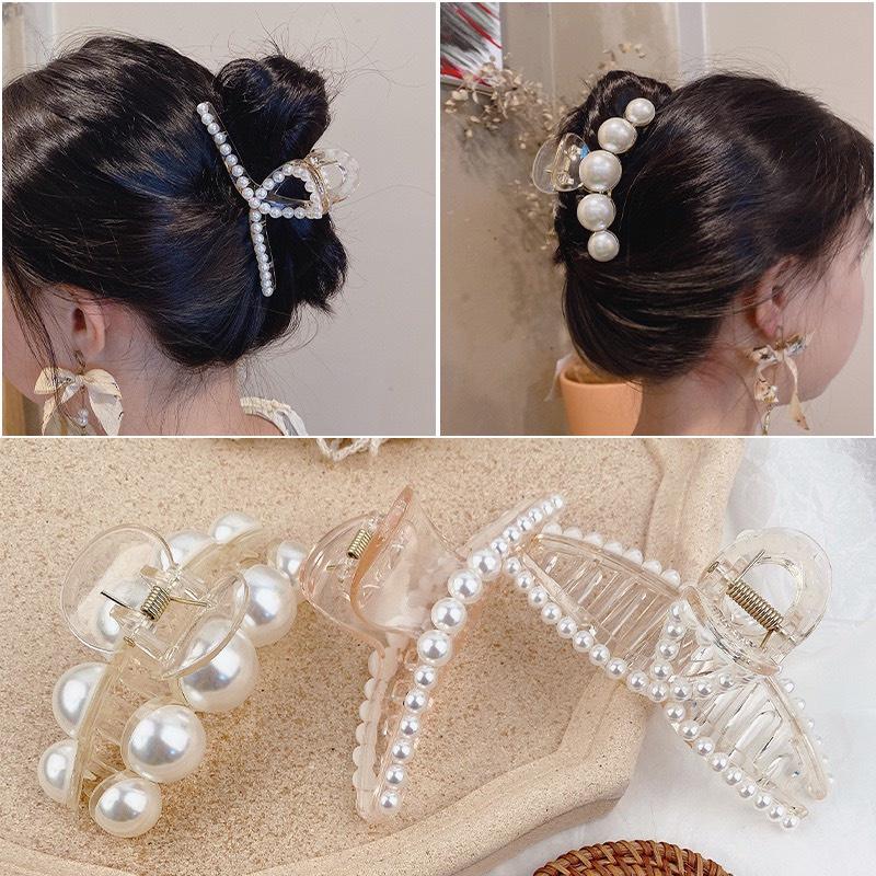 SET 5 CẶP TÓC NGỌC TRÂN CHÂU HÀN QUỐC️ FREE SHIP️KẸP TÓC CHO NỮ