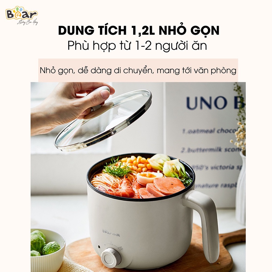 Nồi điện mini đa năng Bear 1.2L nồi lẩu điện mini, Anh Lam Store - Hàng nhập khẩu