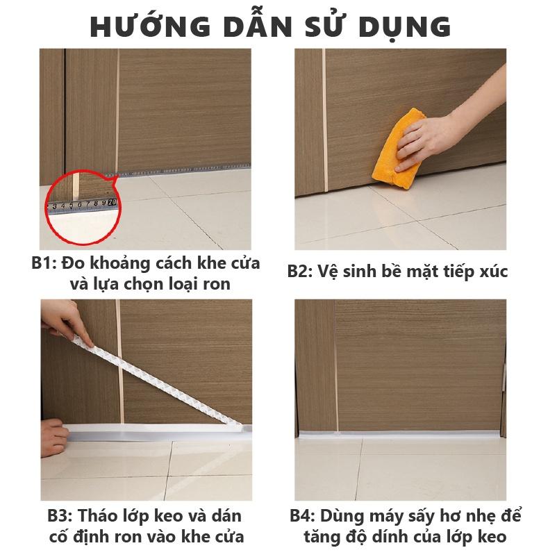 2 Mét ron dán cửa chặn khe hở -Thanh dán đáy cửa chống bụi, chống côn trùng, chống thoát hơi lạnh R234