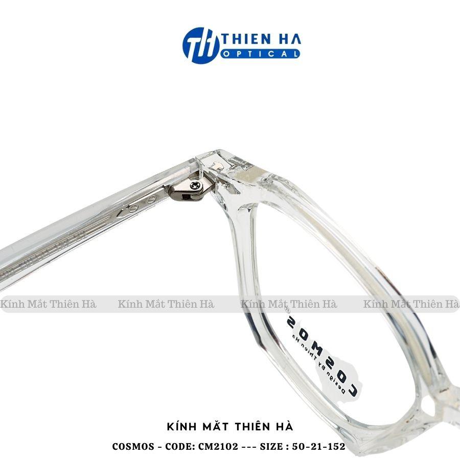 Gọng kính tròn nam nữ THIÊN HÀ OPTICAL chất liệu Acetate cao cấp lõi thép ôm mặt dáng lạ hợp độ cận cao COSMOS CM2102