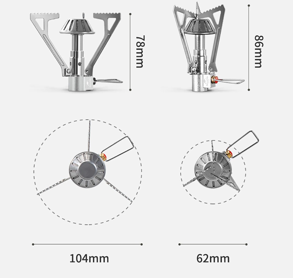 Bếp Gas mini NH21RJ003 - Mini Folding One-piece Burner Outdoor Ultra Light Gas Stove