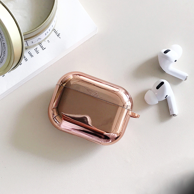 Bao Case Ốp Bảo Vệ Cho Airpods Pro Màu Ánh Kim Loại