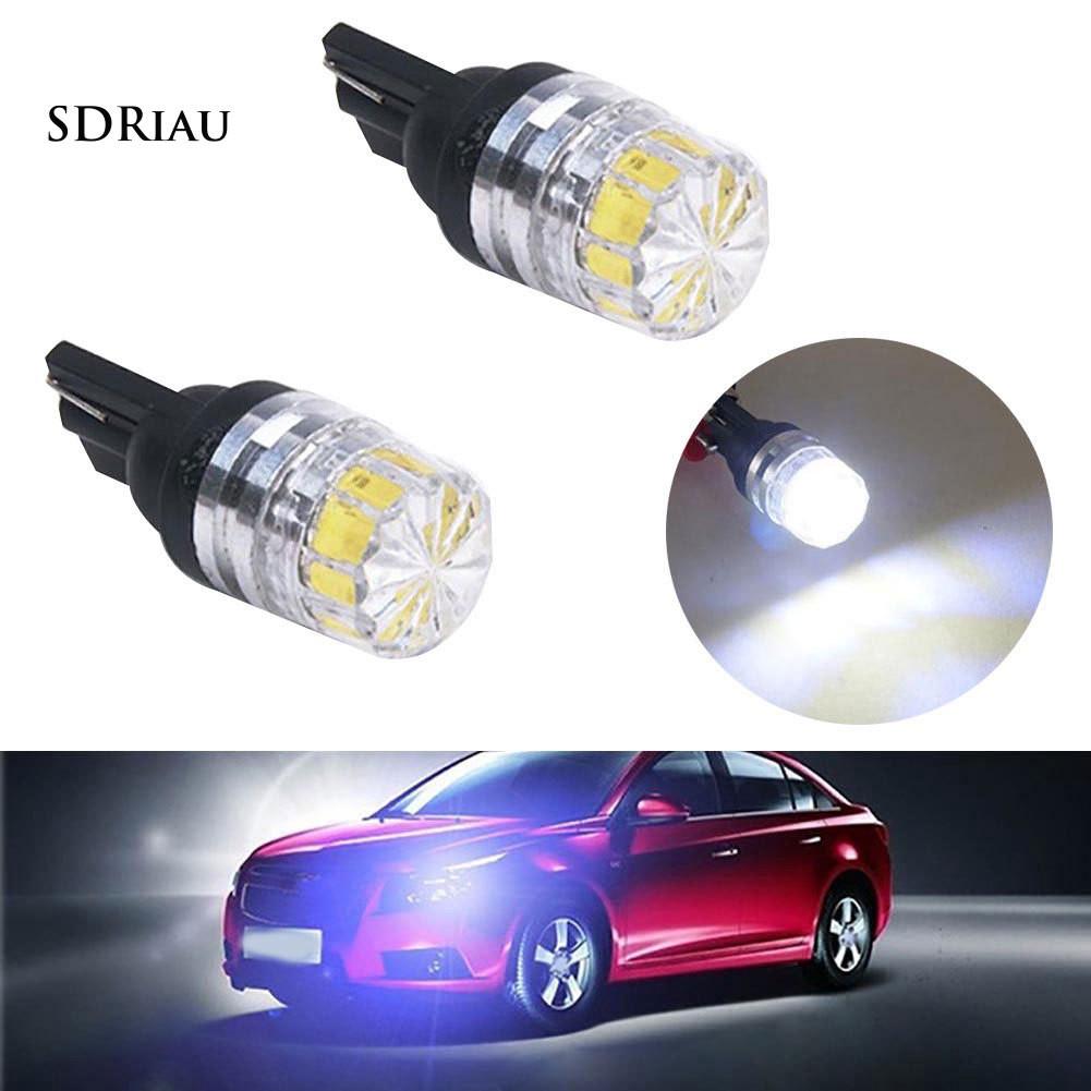 Set 2 bóng đèn led đuôi xe ánh sáng trắng 12V T10 5050 5SMD cho xe hơi