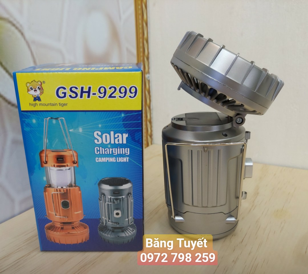 Đèn Quạt Sạc năng lượng mặt Trời 3 Trong 1 đa năng ,Tích hợp Đèn + Quạt + sạc điện thoại