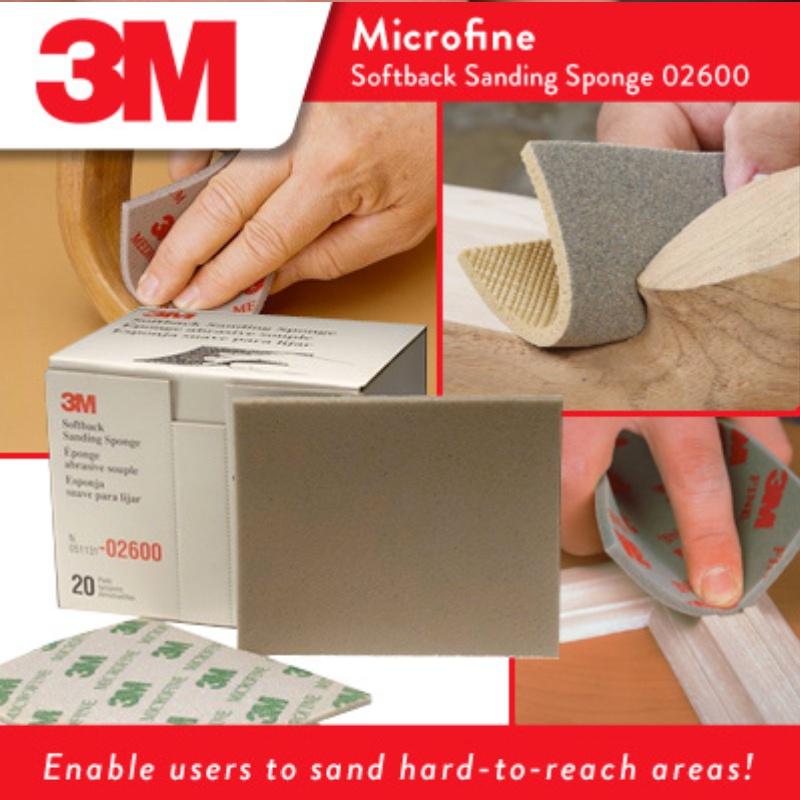 1 Tờ Nhám Xốp Mịn 3M 02600, 02601, 02602 Softback Sanding Sponge - HCM - Đà Nẵng - Vũng Tàu -Cần Thơ