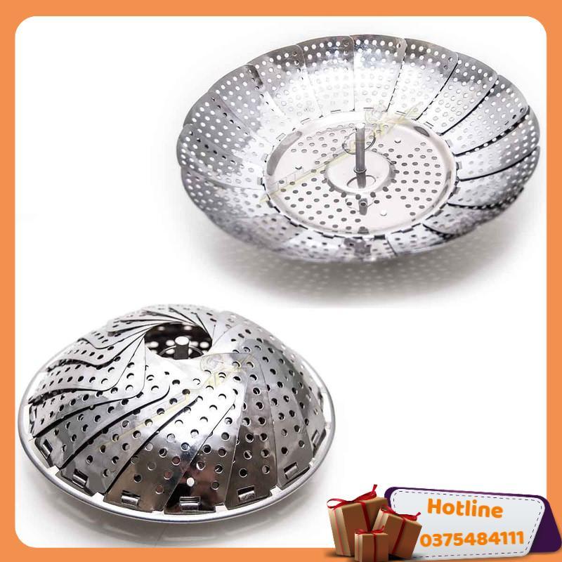 Xửng Hấp (Vỉ Hấp) Inox Gấp Gọn Thông Minh Nhật Bản - Hàng Loại 1