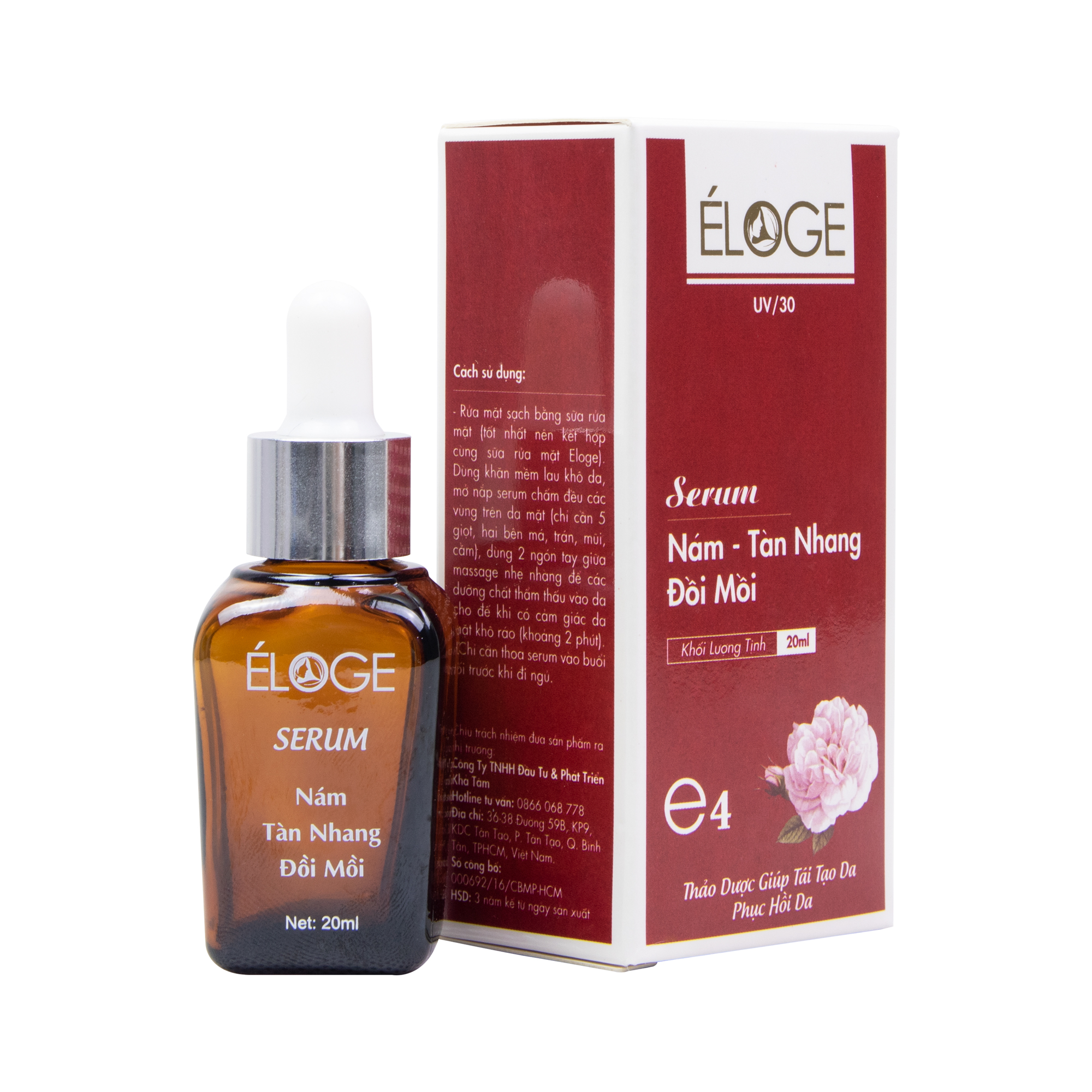 SERUM NÁM - TÀN NHANH ELOGE E4 - KHẢ TÂM - GIẢM THÂM NÁM, LÀM SÁNG DA