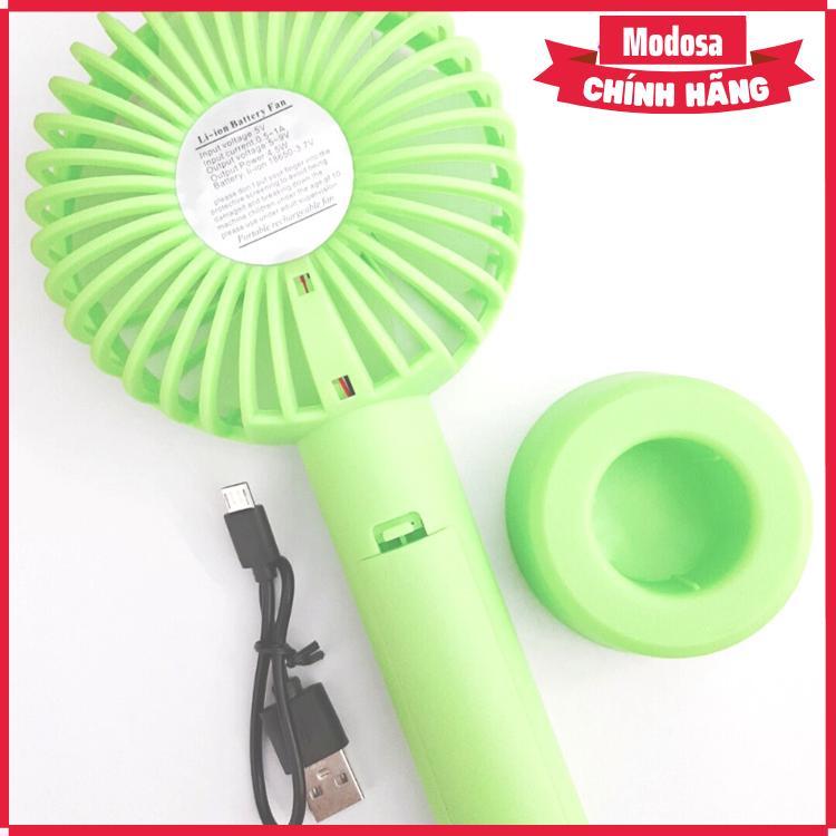 Quạt Mini Modosa Cầm Tay Có Đế Siêu Hot (Màu Ngẫu Nhiên) - Hàng Chính Hãng