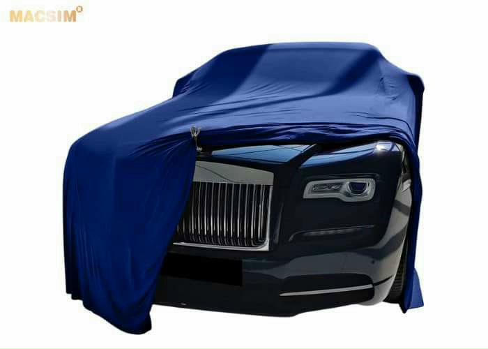 Bạt phủ ( màu xanh) buông cao cấp Macsim dành cho các xe sang, xe khai trương, xe trưng bày trong các showroom xe mới