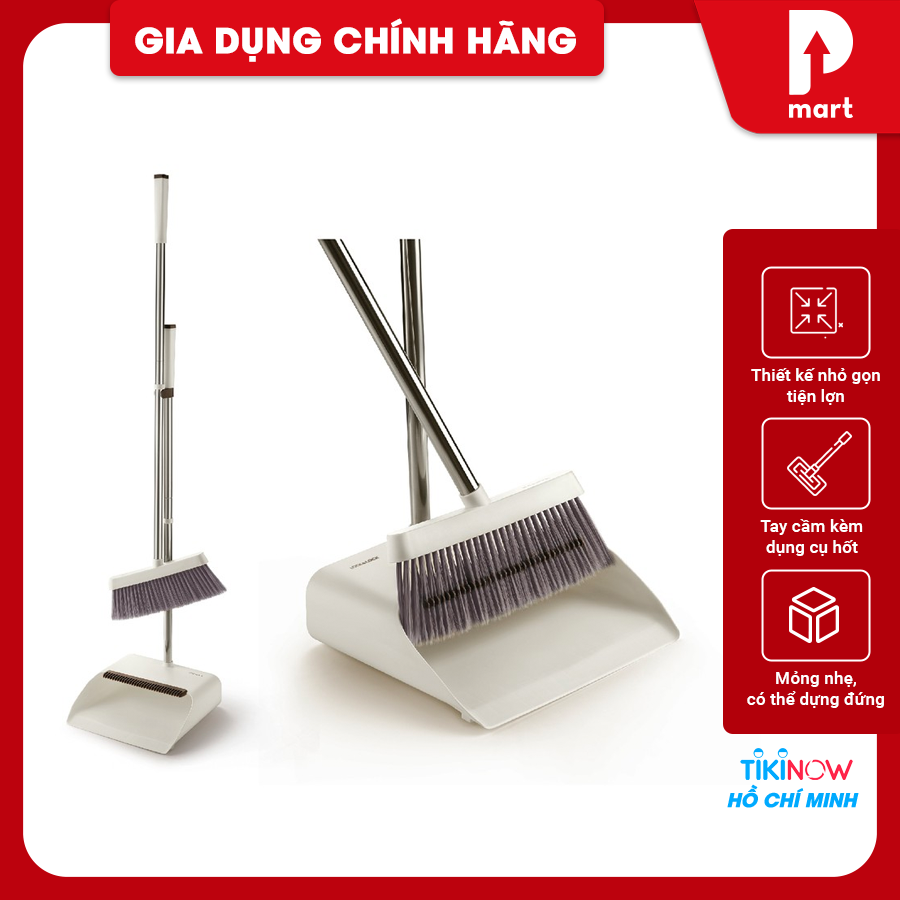 Bộ Chổi Quét Nhà Lock&amp;Lock Gồm Cây Chổi và Dụng Cụ Hốt ETM465