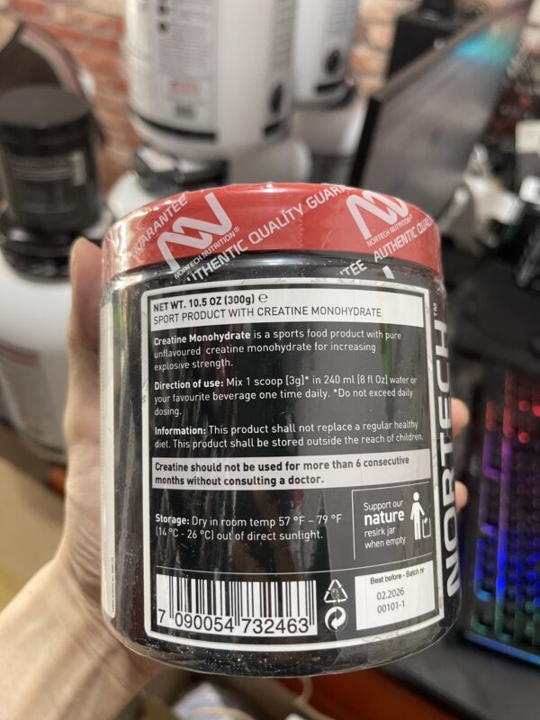 Creatine Monohydrate 100 Liều Dùng Thương Hiệu Nortech Nutrition