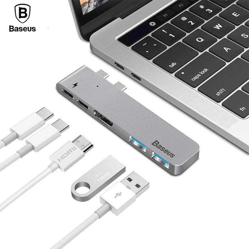 Bộ Hub chuyển đổi 5 trong 1 dành cho Macbook CAHUB-B0G - Hàng nhập khẩu