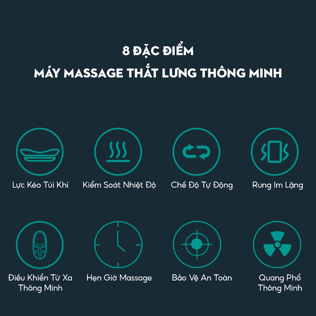 Máy Massage Lưng, Mát Xa TAKARA MT-02 Với Chế Độ Nén Nóng Và Rung Eo Giảm Đau Mỏi Thắt Lưng Cột Sống