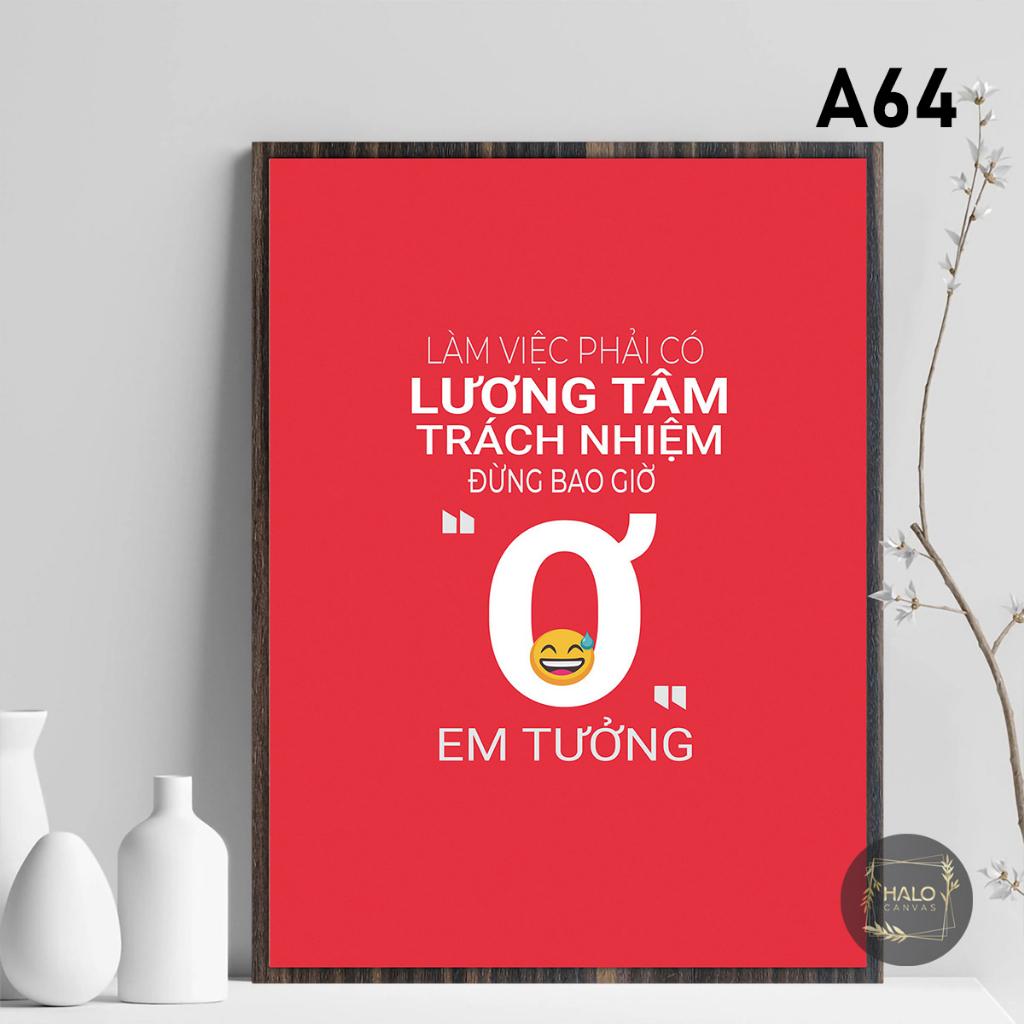 Tranh động lực slogan văn phòng treo tường trang trí dễ dàng bằng đinh 3 chân hot nhất - Halo Decor