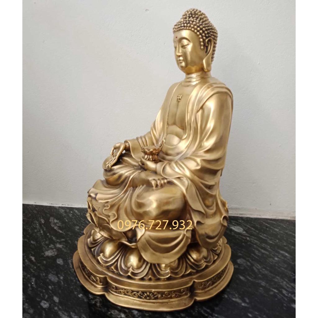 Tượng phật adida bằng đồng vàng cao 42cm, tuong adida