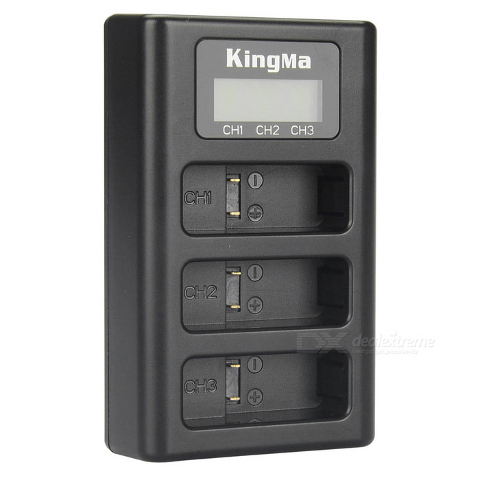 Kingma 2 Pin + 1 Sạc 3 Pin Cho Gopro Hero 5/6/7/8 - Hàng nhập khẩu