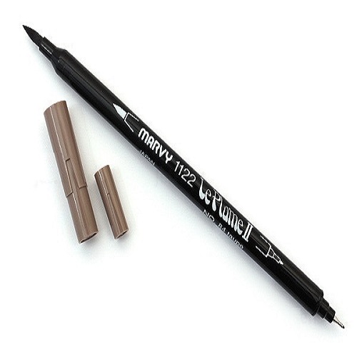 Combo 3 bút lông đầu cọ viết calligraphy Marvy Le Plume II Double-Sided Watercolor Marker - UP.PENS Collection - Choco Colors