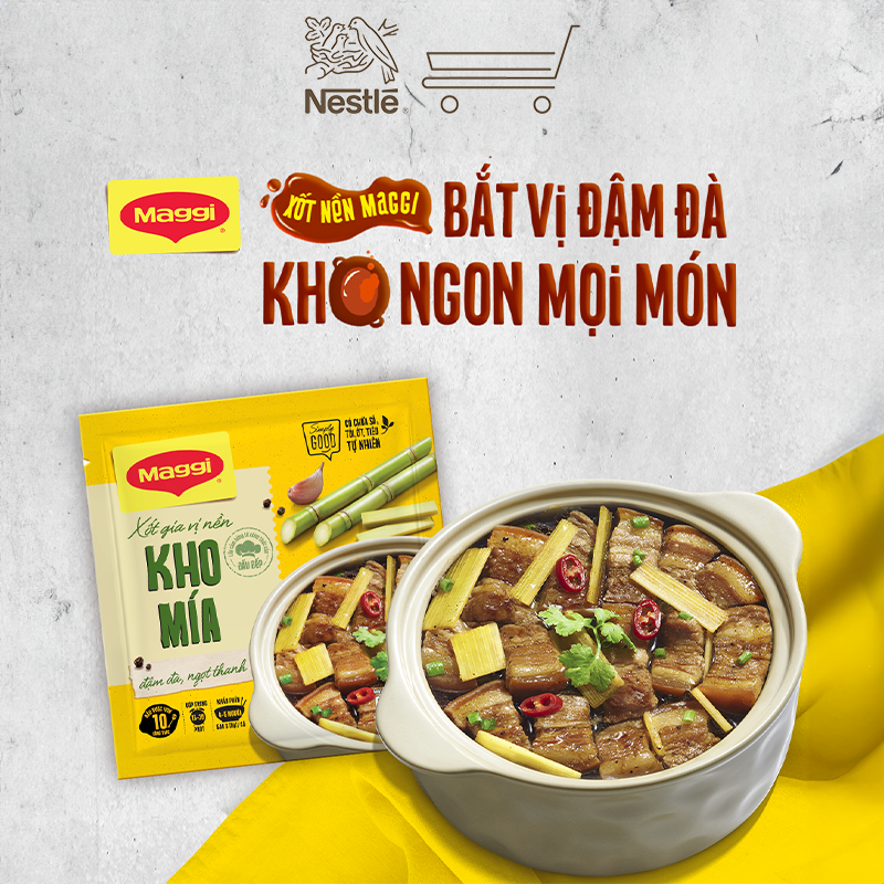 Hộp 10 gói Xốt gia vị nền Maggi Kho mía