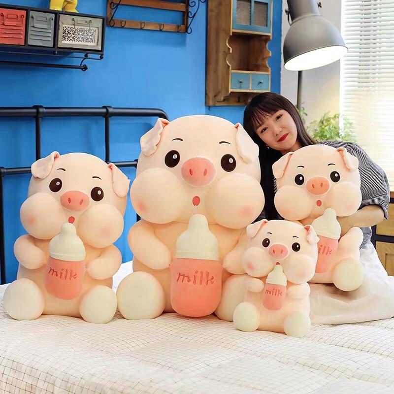 Heo ôm bình sữa cao cấp cực mịn- đủ size