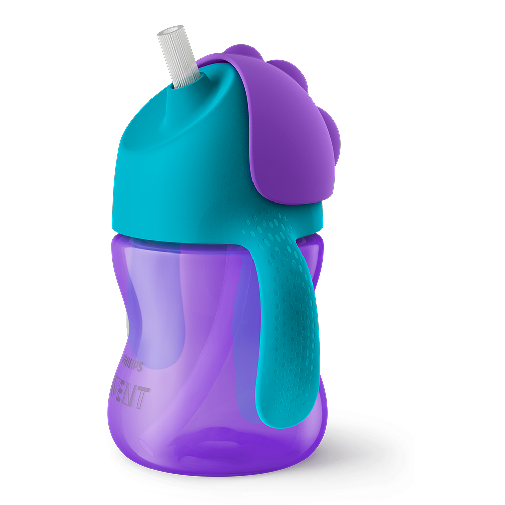 Bình tập uống Philips Avent cho bé 9 tháng -  có ống hút - nhựa PP 200ml