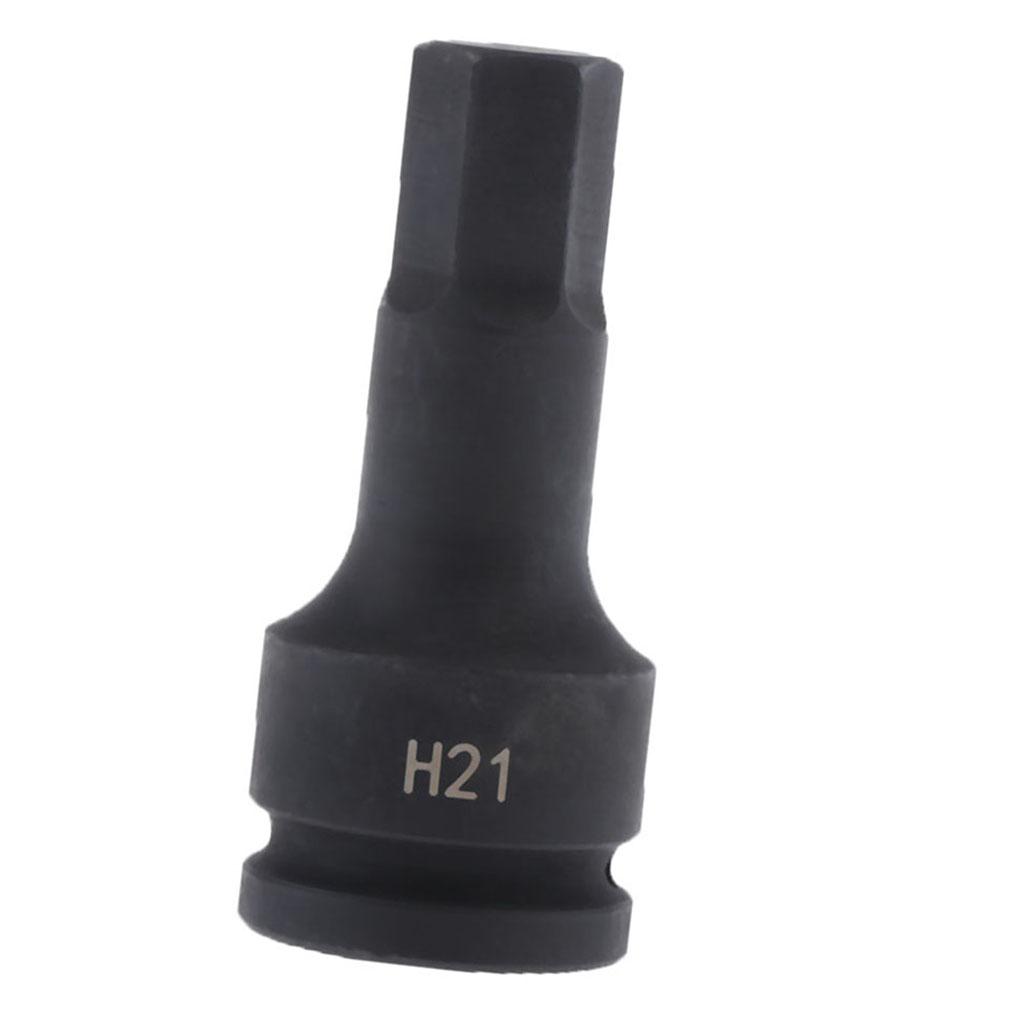 3/4 Inch Sâu Dài Tác Động Ổ Cắm Bit Trục Hạt Ổ Cắm Allen Driver Dụng Cụ 21 Mm
