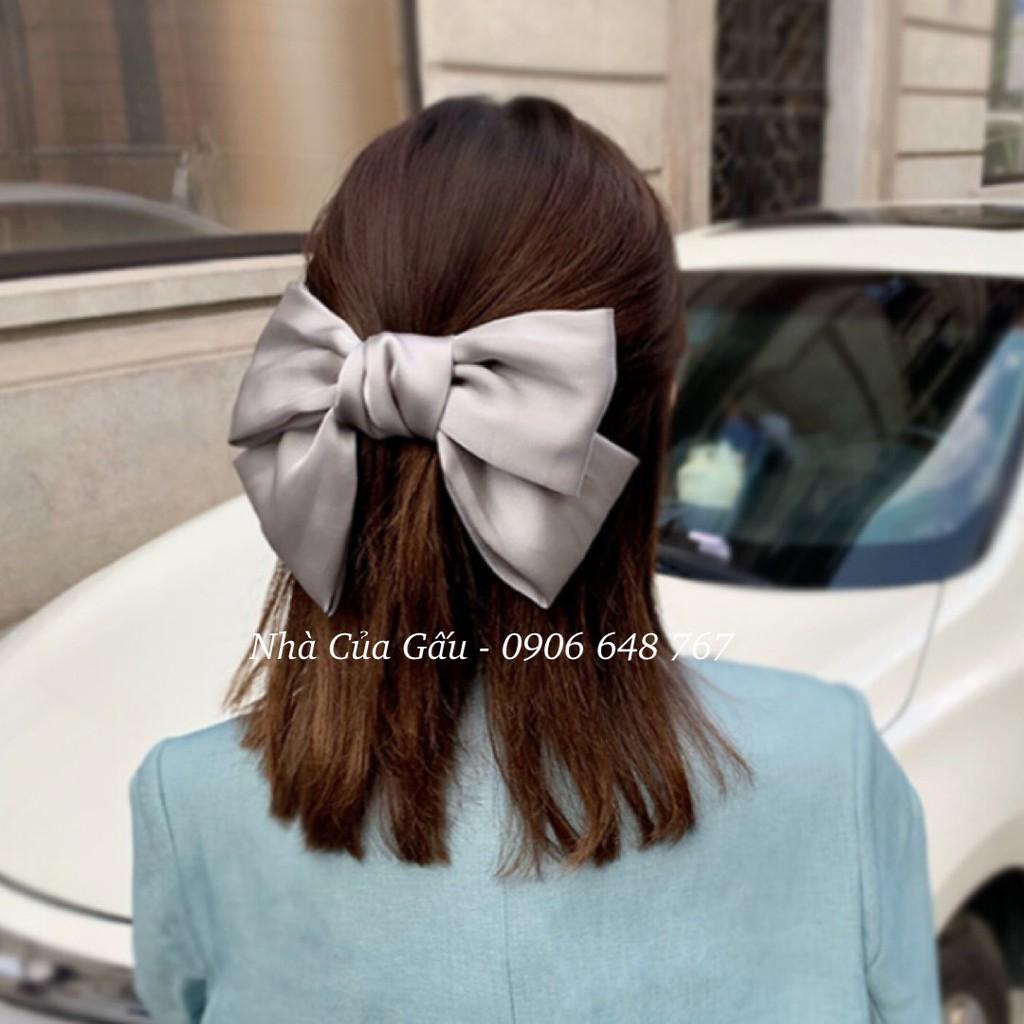 Kẹp tóc nơ voan lụa Hàn Quốc siêu xinh