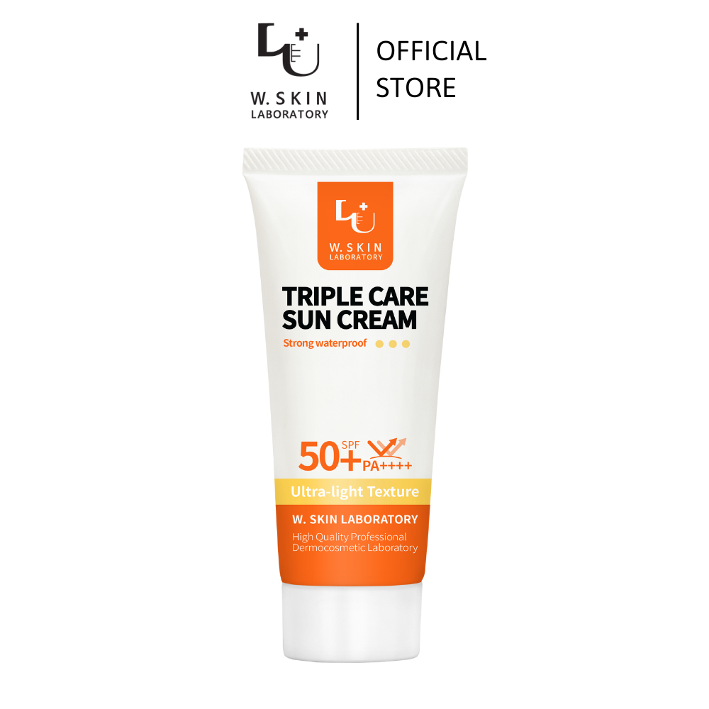 [CHÍNH HÃNG W.SKIN LABORATORY] Kem chống nắng 3 tác động TRIPLE CARE SUN CREAM SPF50+/ PA++++ (60ml) mỏng nhẹ, không gây bết dính, không để lại vệt trắng