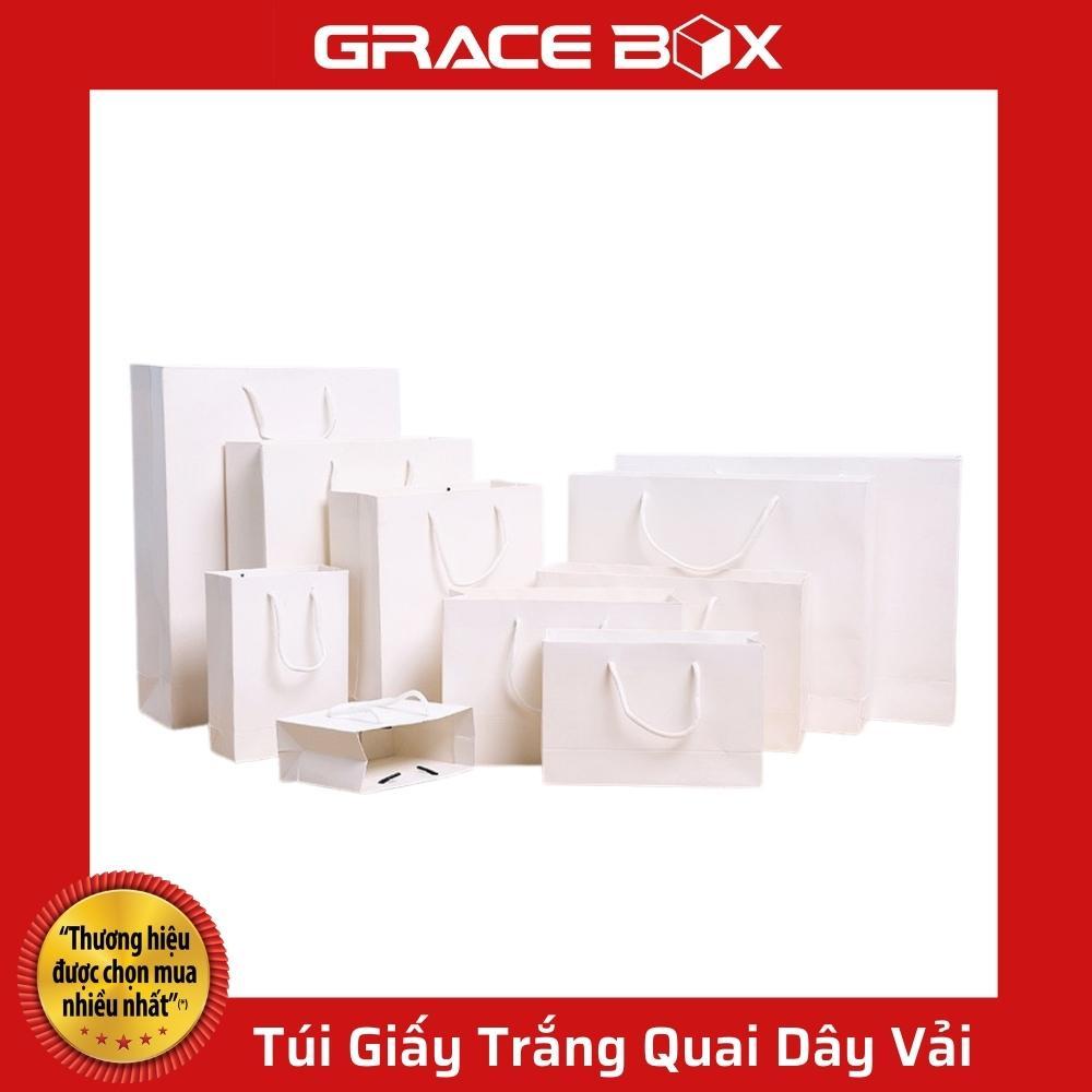 Túi Giấy Trắng - Quai Dây Vải Chắc Chắn