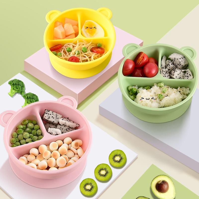 Ốp Tô Cho Bé Hoạt Hình Chống Trượt Chống Thấm Nước Trẻ Em Tấm Hút Chống Rơi Món Ăn Cho Bé Ăn Dặm Thứ Bộ Đồ Ăn