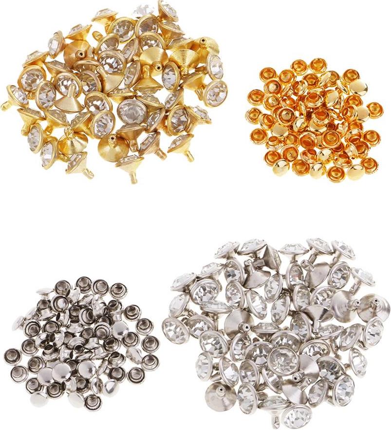 Kim Cương Giả Đinh Tán Cho Da DIY Nhanh Chóng Đinh Tán Đinh Nhọn Làm Đồ Da-Thủ Công Cho Túi Giày Vòng Tay Tand