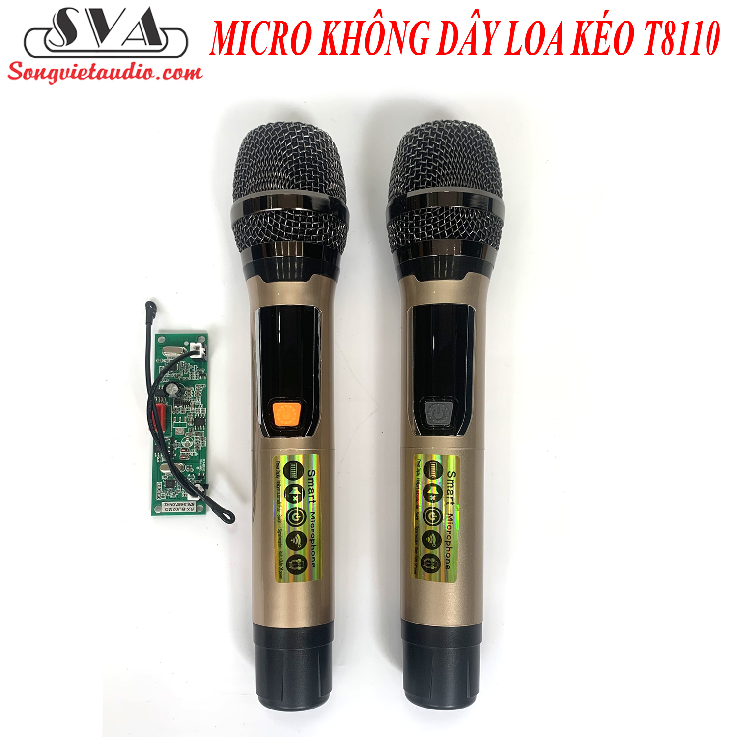 MICRO KHÔNG DÂY LOA KÉO T8110 - THÂN NHỰA