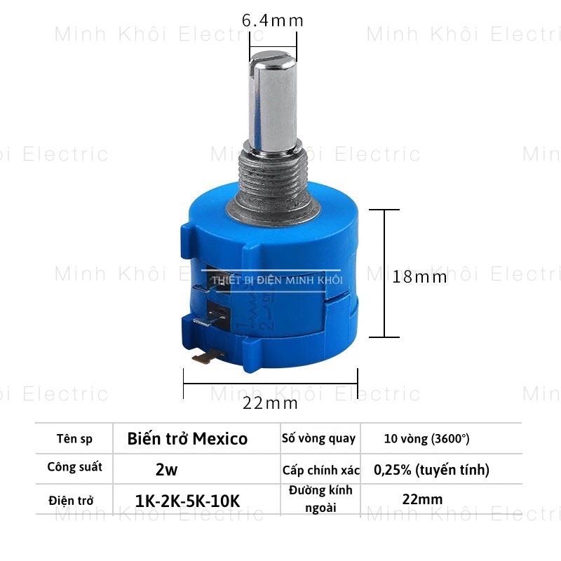 Biến Trở Chính Xác Bourns Mexico đa vòng 3590S, chiết áp chính xác, điện trở chiết áp đa vòng