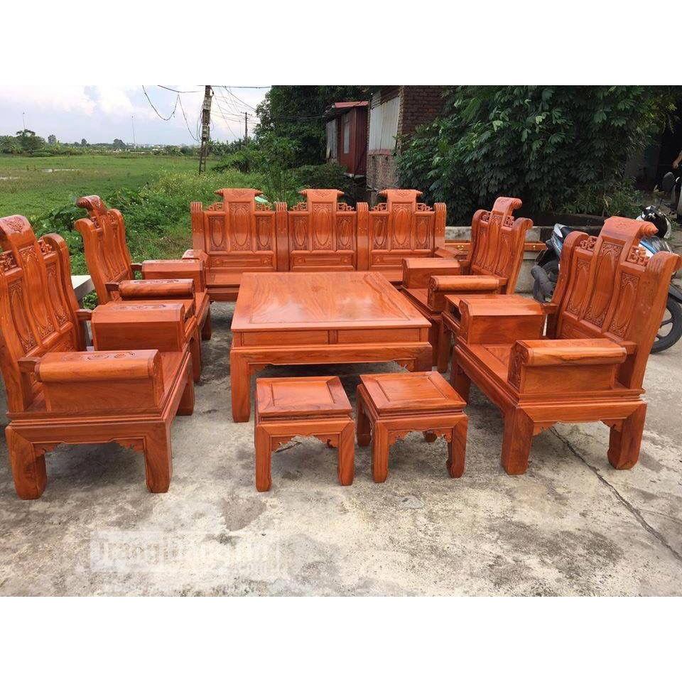 Bàn ghế Âu Á Hộp Cuốn Thư gỗ gõ đỏ