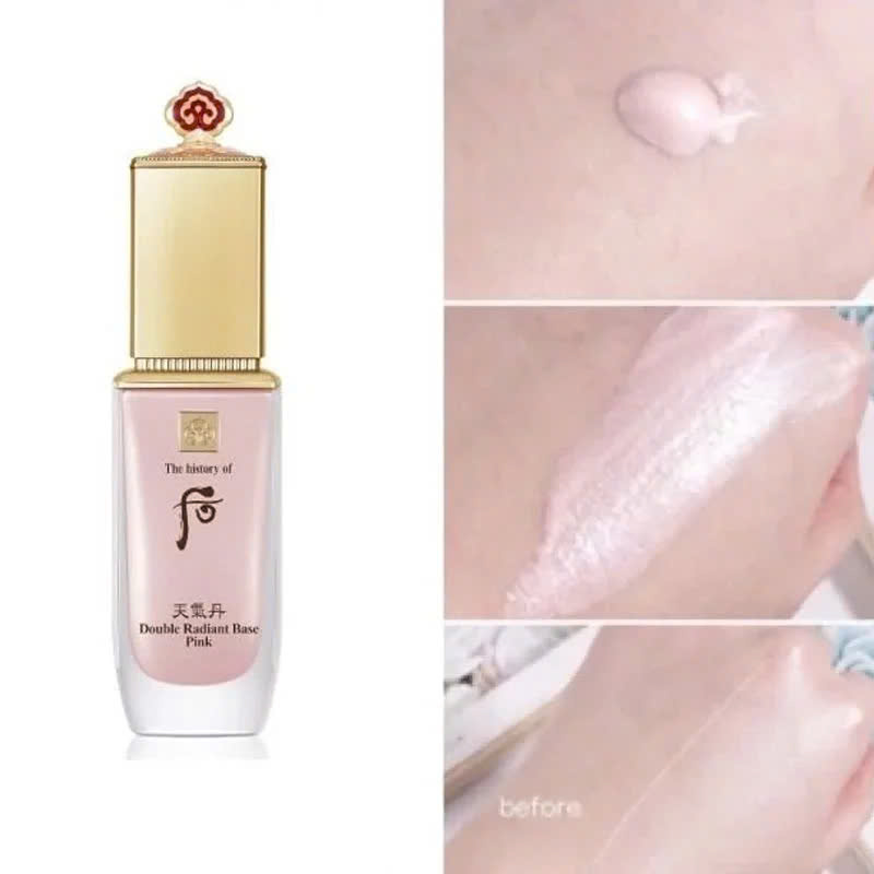 Kem lót nâng tone cao cấp Whoo Cheongidan Double Radiant Base Pink 8ml tách set