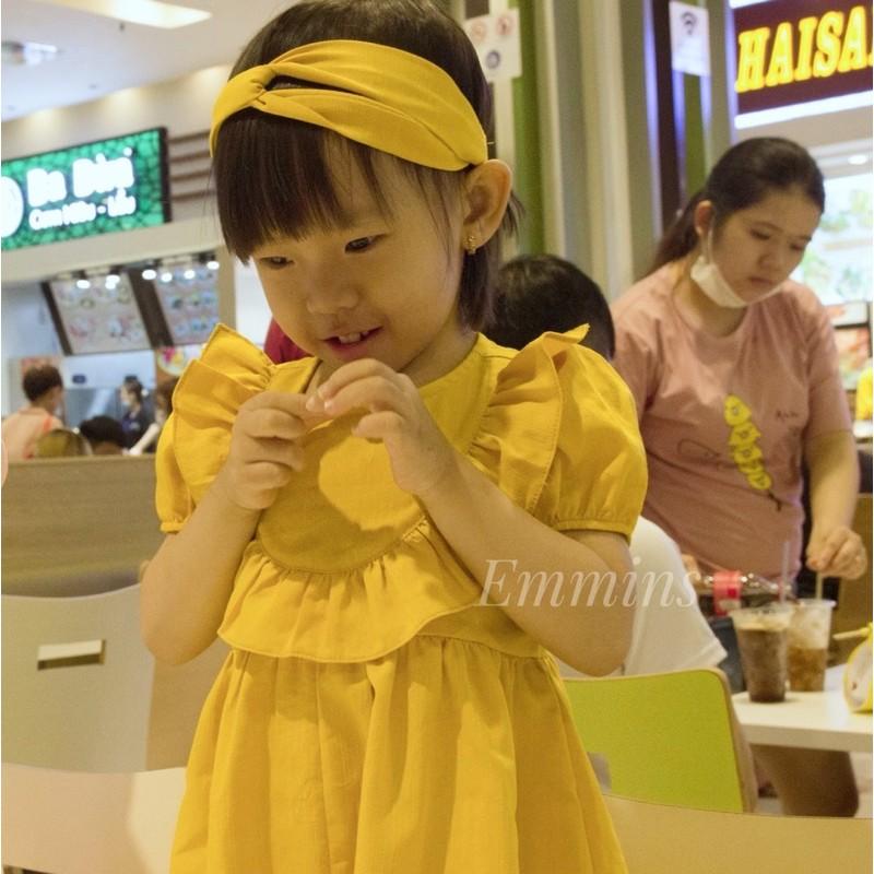 Áo liền quần,bodychip,Bodysuit,chụp đầy tháng thôi nôi, Emmins Romper Nắng Mai + Kèm Phụ kiện bé gái