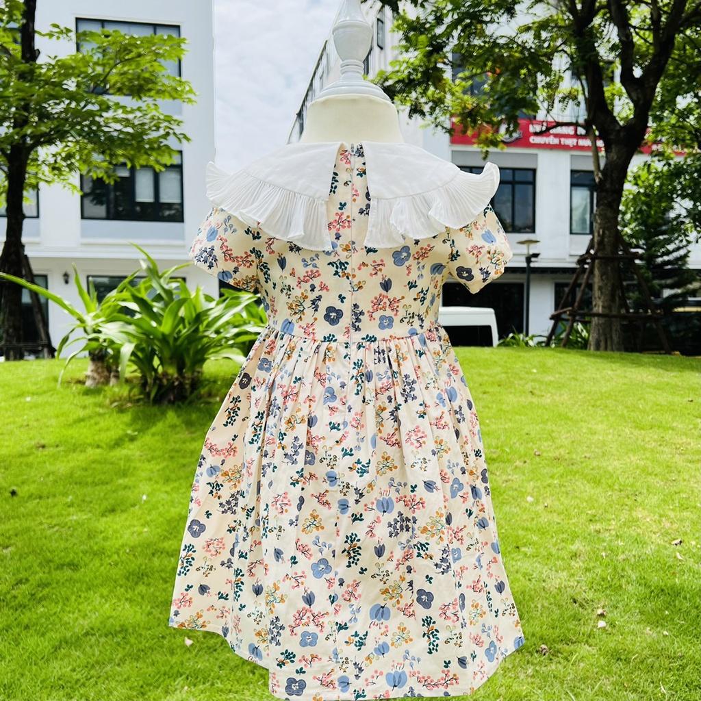 Váy bé gái,đầm bé gái hoa nhí chất thô siêu mềm mại vô cùng sang chảnh cho bé