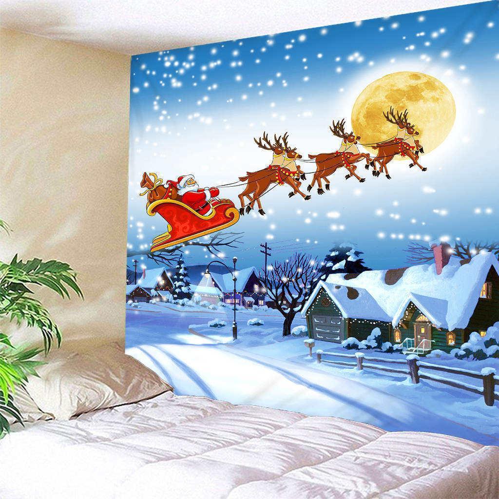 3D Christmas Tapestry Wall Hanging Bedroom Living Room Dorm Decor ...