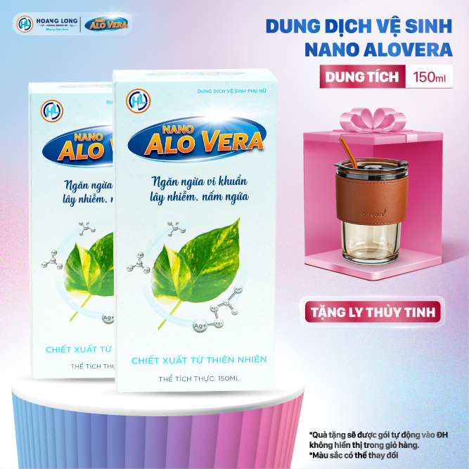 (Mua 2 Tặng 1 - Chọn Quà Trong Giỏ hàng) Dung Dịch Vệ Sinh Nano AloVera Chai Lớn (150ml) - Hỗ Trợ Điều Trị Viêm Nhiễm Phụ Khoa Nam Nữ Women
